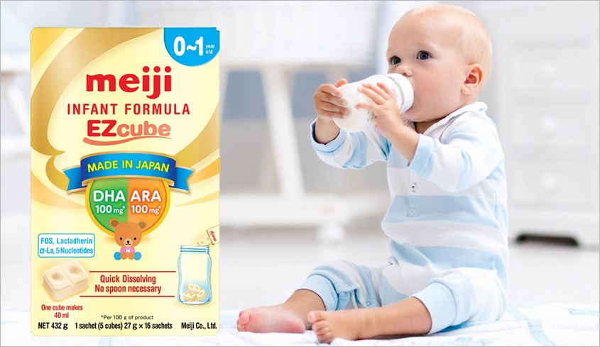 Sữa bột Meiji Infant Formula Ezcube 432g (0 - 12 tháng)