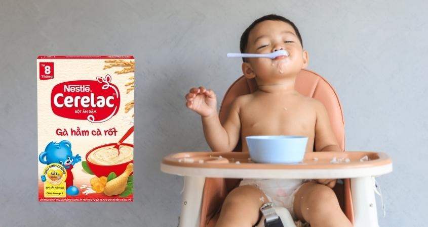 Bột ăn dặm Nestle Cerelac vị gà hầm cà rốt hộp 200g