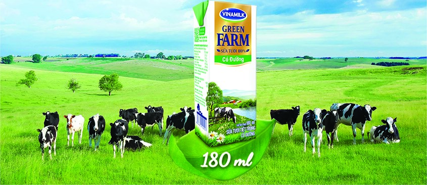 Sữa tươi Vinamilk Green Farm có đường 180 ml 