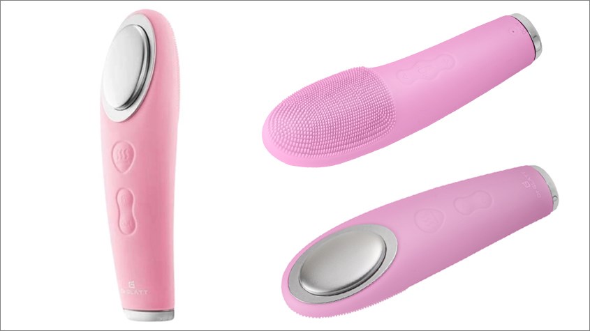 Máy rửa mặt và đẩy tinh chất Dr.Glatt Dua Fit Pro màu hồng