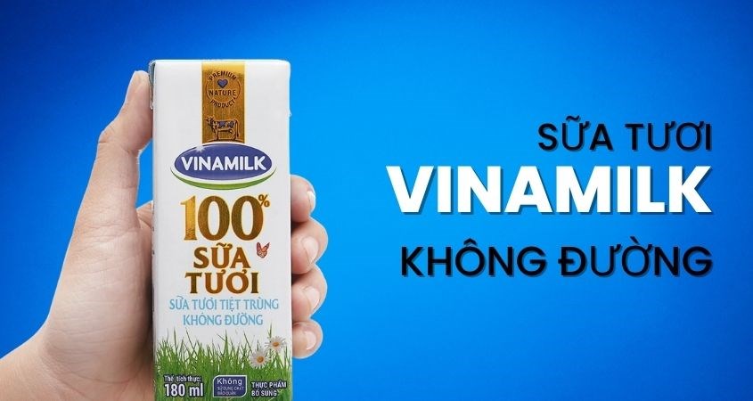 Sữa tươi Vinamilk không đường 180 ml