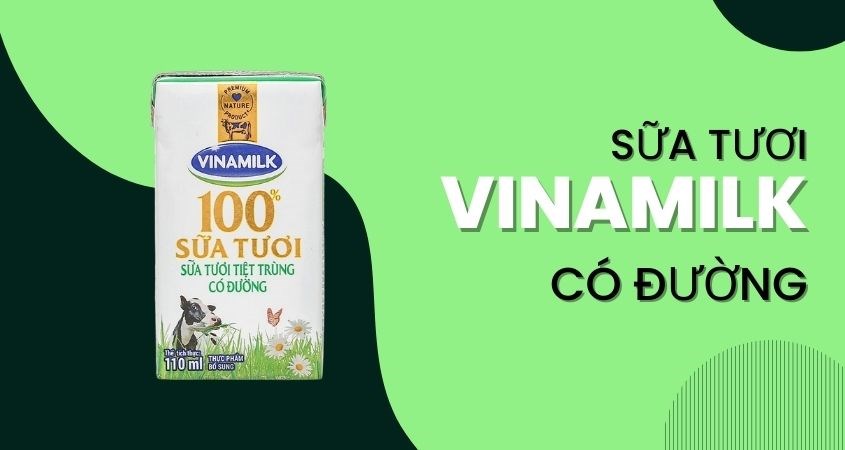 Sữa tươi Vinamilk có đường 110 ml