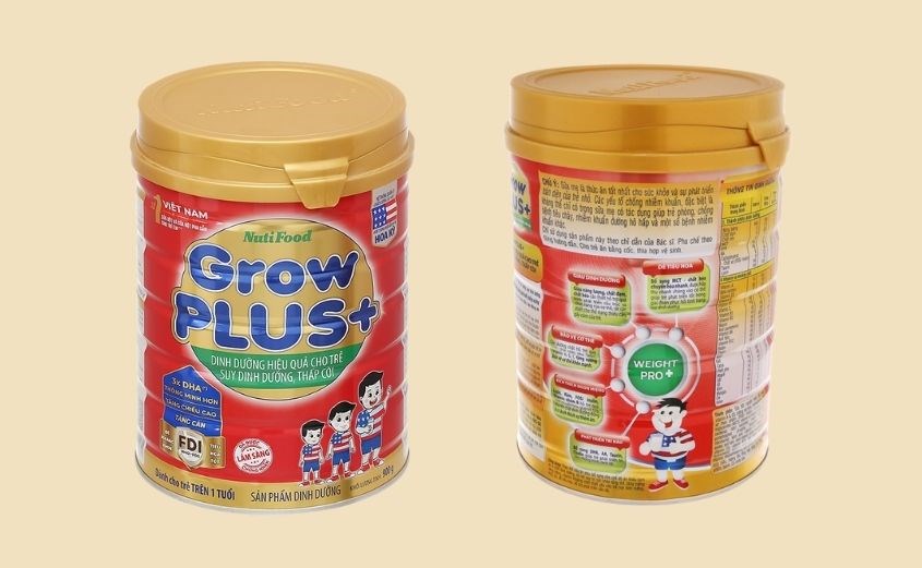 Sữa bột Nutifood Grow Plus 900g (trên 1 tuổi)