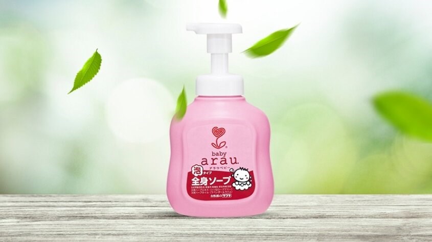 Bọt tắm gội cho bé Arau Baby hương thảo mộc 450 ml