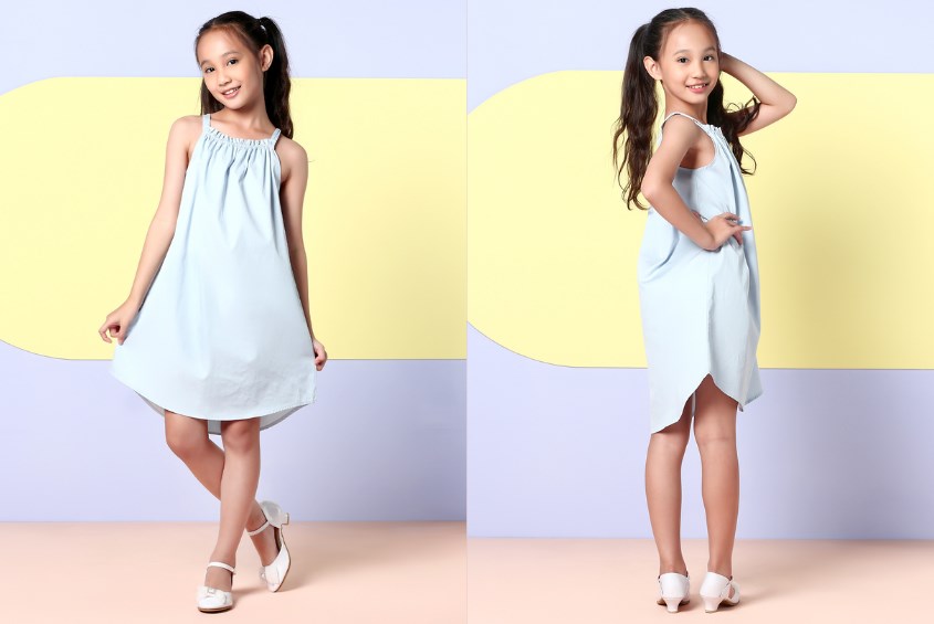 chọn váy đầm cho bé gái dáng gầy màu sắc tươi sáng