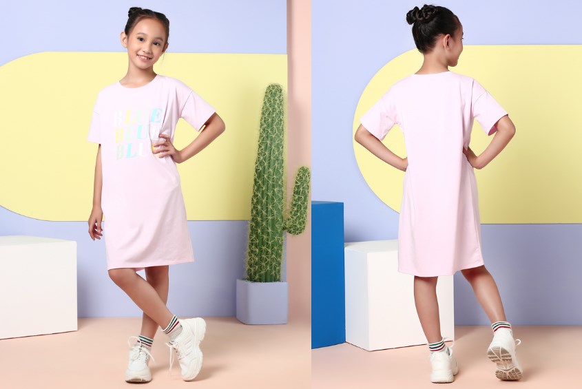 chọn váy đầm suông cho bé gái dáng gầy 