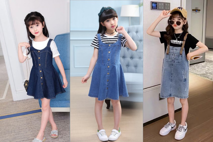 Đầm yếm bé gái xinh xắn