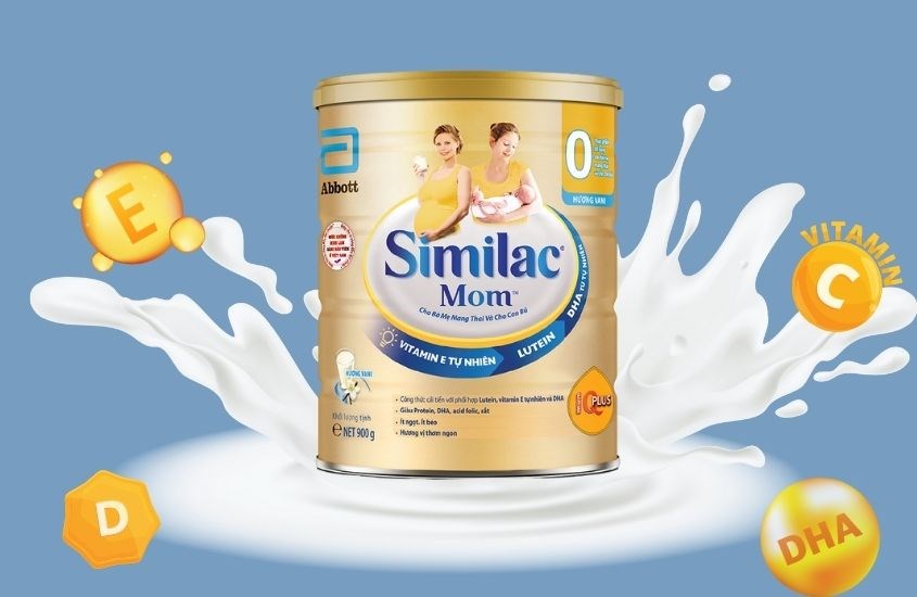 Sữa bầu Similac Mom 900g tăng cường sức đề kháng cho mẹ và bé