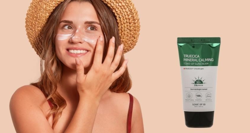Kem chống nắng làm dịu da kích ứng Some By Mi Truecica Mineral Calming Tone-up SPF50+ PA++++