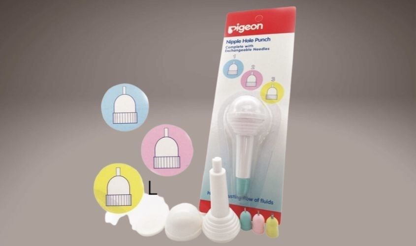 Núm ty Pigeon có các đầu đục phân loại size theo màu sắc riêng biệt