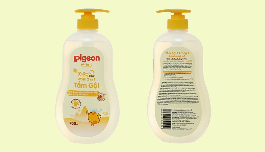 Tắm gội cho bé Pigeon 2 trong 1 chiết xuất hoa hướng dương 700 ml