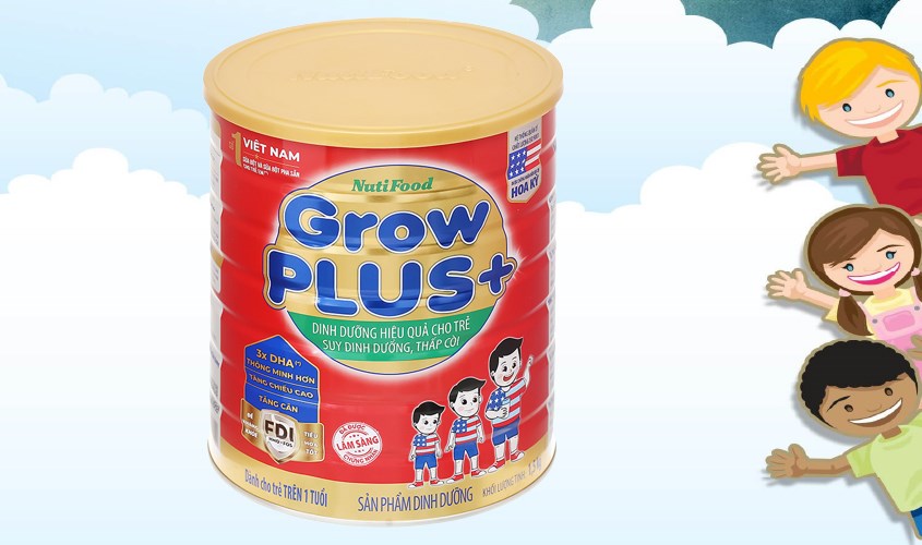Sữa bột Nutifood Grow Plus 900g (trên 1 tuổi)