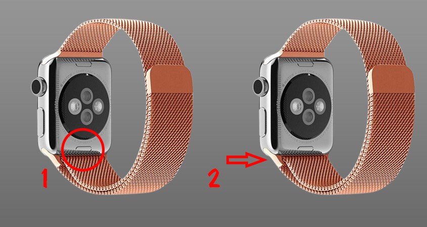 Tháo dây đeo thép lưới Milanese Loop