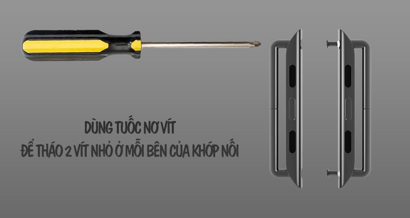 Dùng tuốc nơ vít để tháo khớp nối