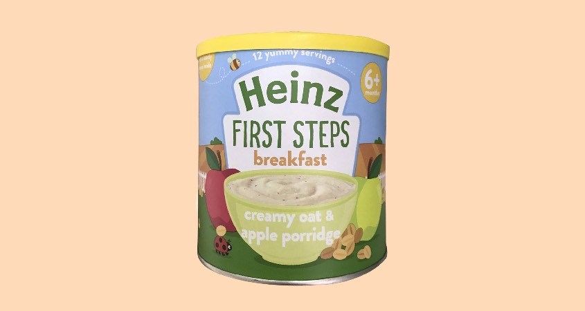 Cháo kem Heinz yến mạch, táo lon 240g (từ 6 tháng)