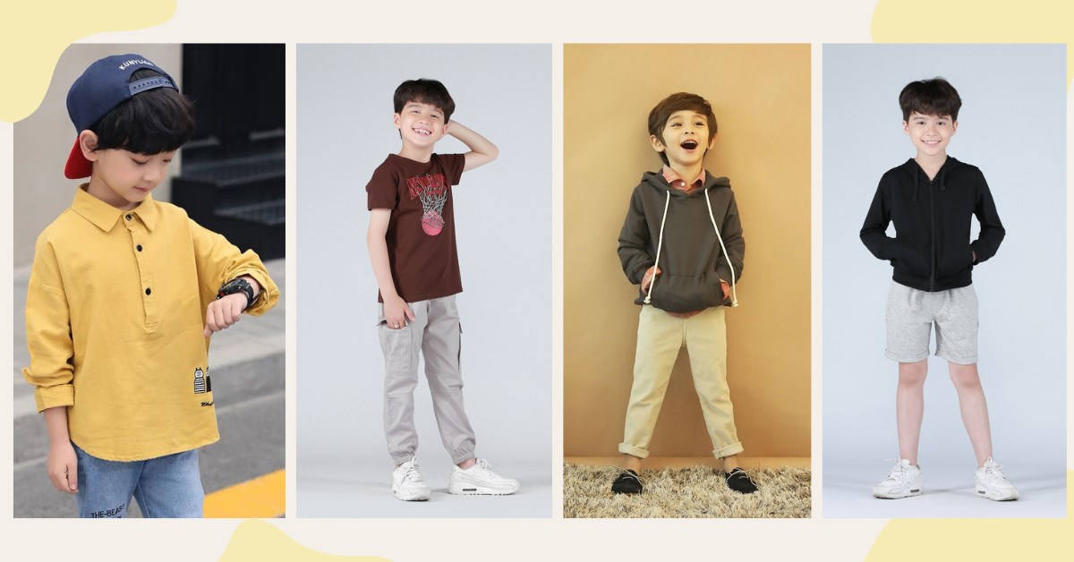 Cách chọn quần áo cho bé trai gầy trông đầy đặn, đáng yêu hơn
