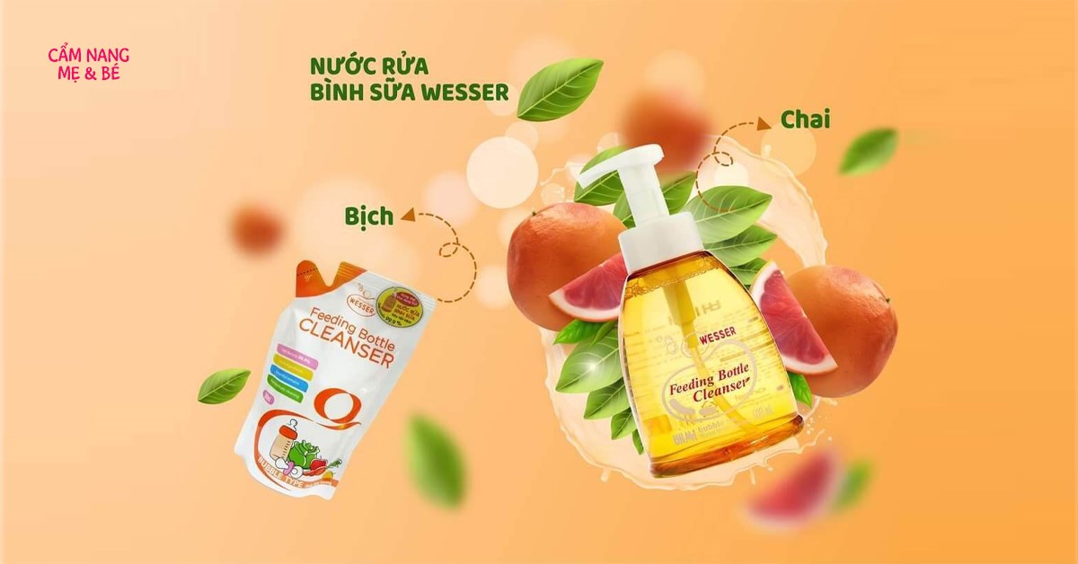 Nước rửa bình sữa Wesser có tốt không? Có nên mua không?