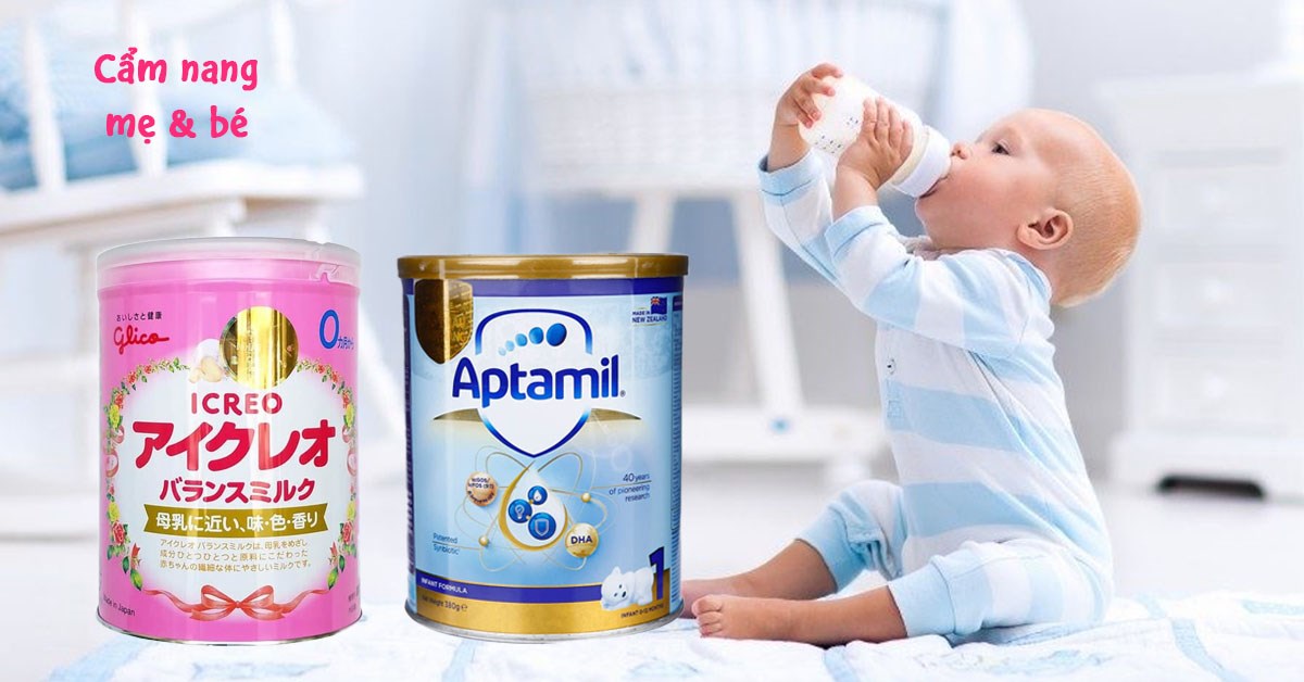So sánh sữa Glico và Aptamil có gì khác nhau? Loại nào phù hợp cho bé?