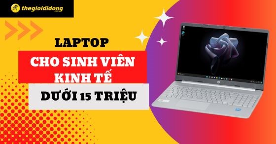 TOP 10 laptop cho sinh viên kinh tế dưới 15 triệu tốt nhất tại TGDĐ