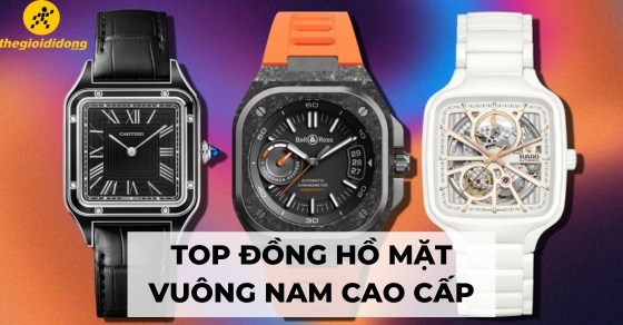 TOP 15 đồng hồ mặt vuông nam cao cấp và chất lượng đang bán tại TGDĐ