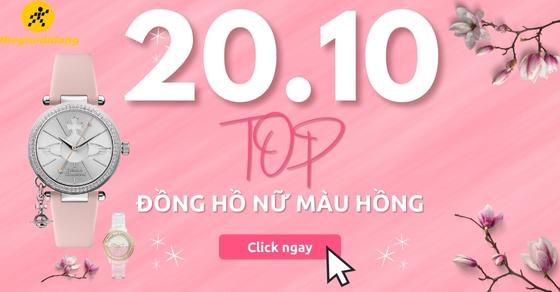 TOP 10 đồng hồ nữ màu hồng cho cô nàng đáng yêu làm quà ngày 20/10