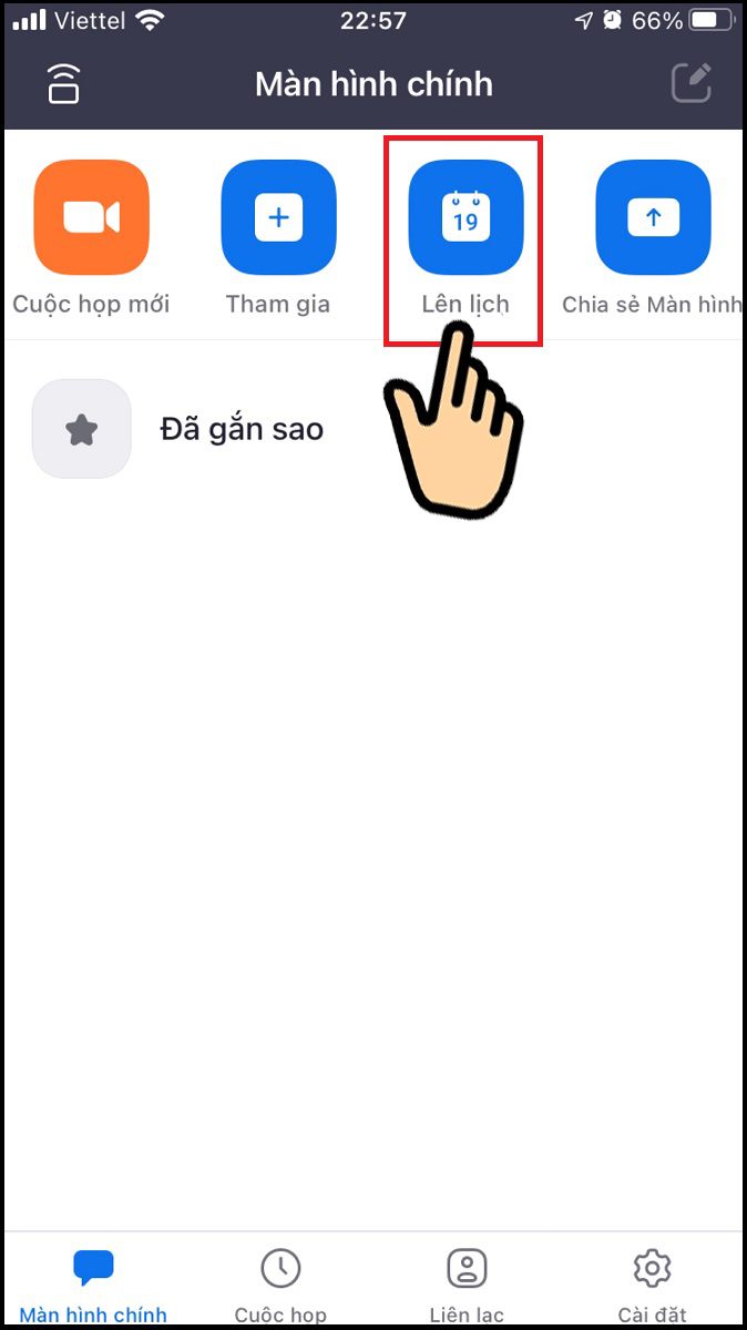 Chọn Schedule để tiến hành lên lịch