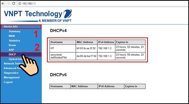 Chọn DHCP