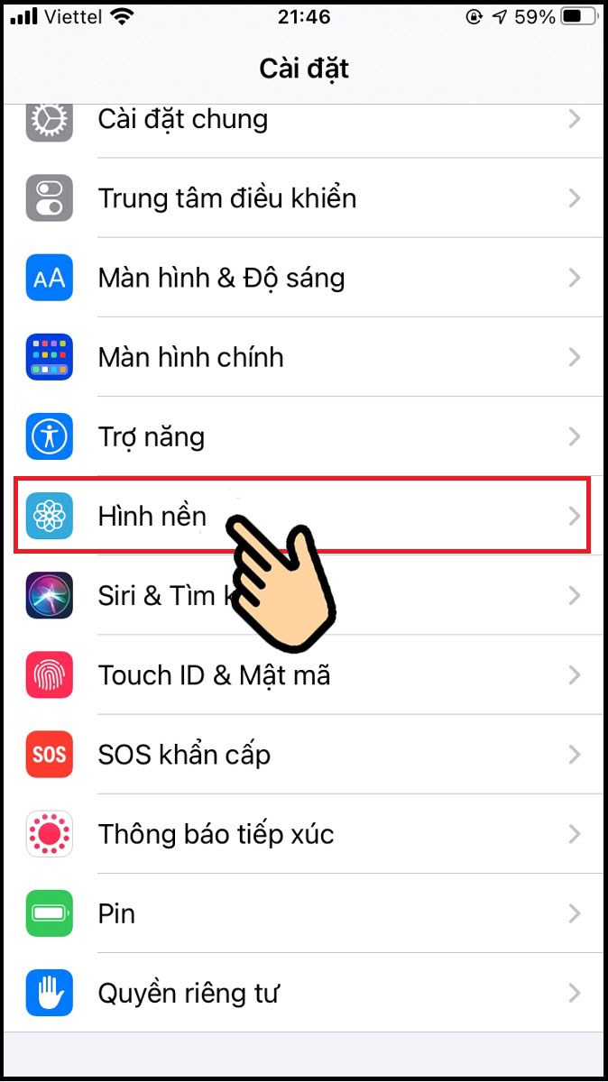 Chọn Hình nền