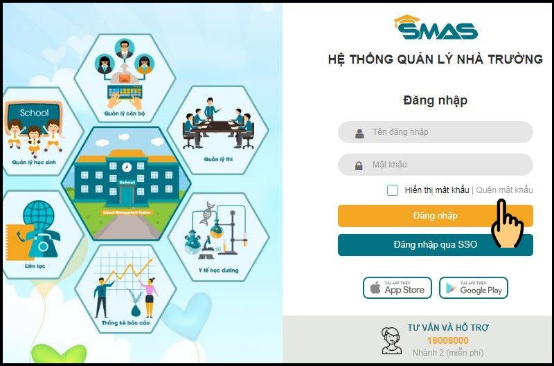 Hướng dẫn chi tiết cách cấp lại mật khẩu smas cho giáo viên