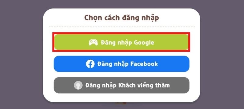 Tại đây, mình đăng nhập bằng tài khoản Google.