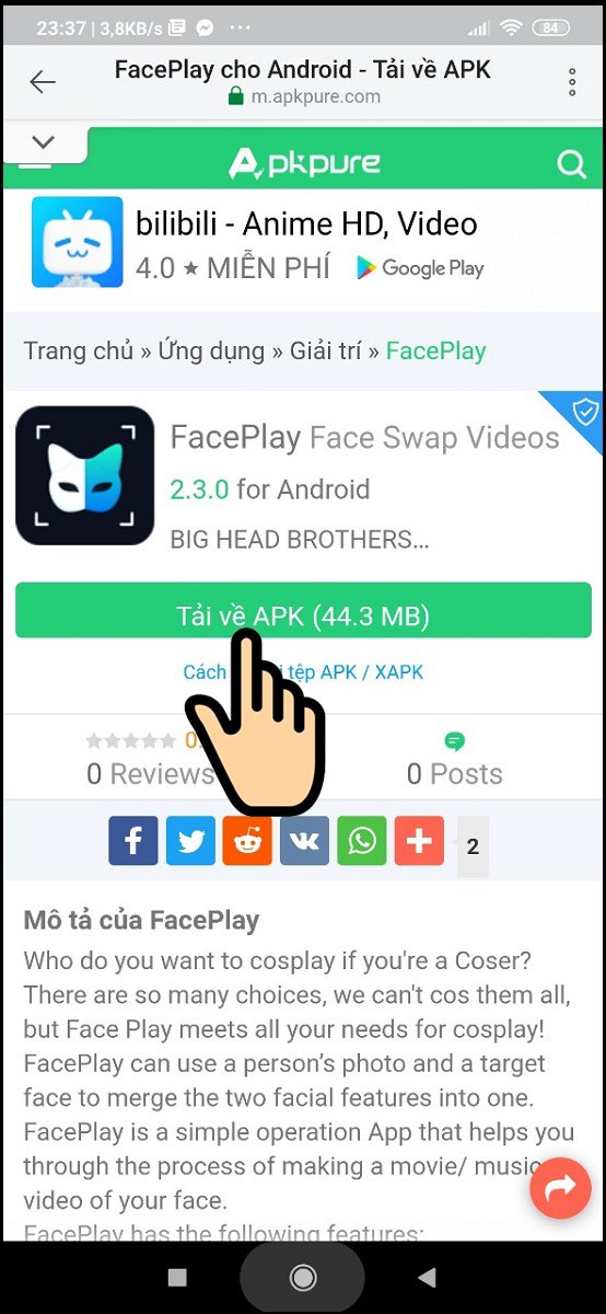 Bấm Tải về APK (44.3MB)