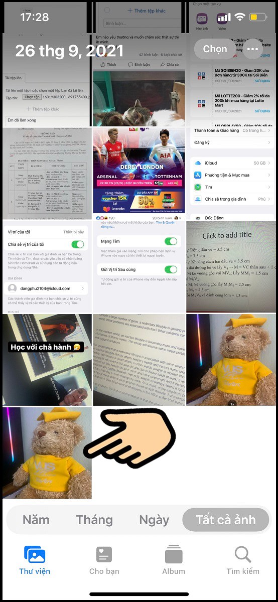 V&agrave;o thư mục ảnh, chọn ảnh cần xem th&ocirc;ng tin