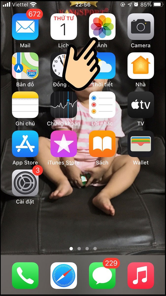 V&agrave;o thư mục Ảnh