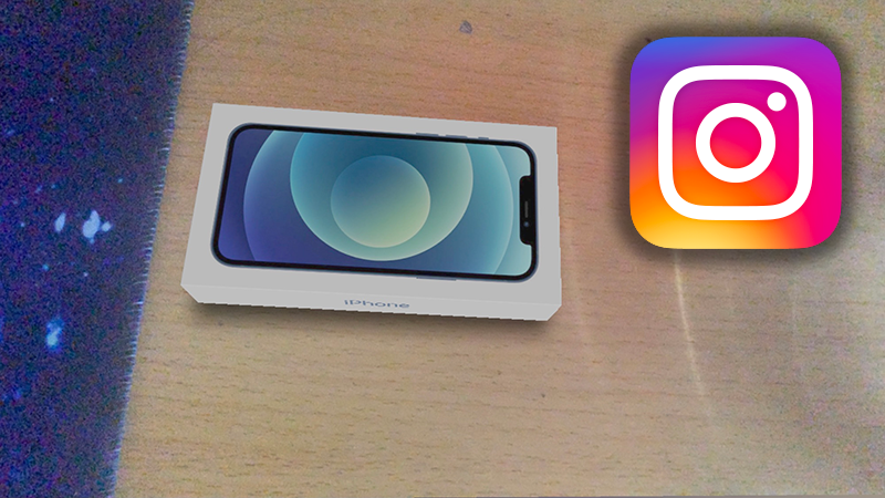C&aacute;ch chụp ảnh hiệu ứng hộp iPhone 12 như thật tr&ecirc;n Instagram