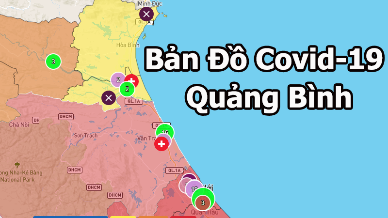 Xác định các điểm nóng bản đồ vùng dịch Quảng Bình và vùng lân cận