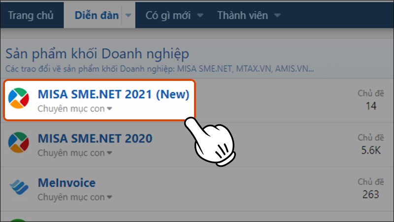 Chọn MISA SME.NET 2021