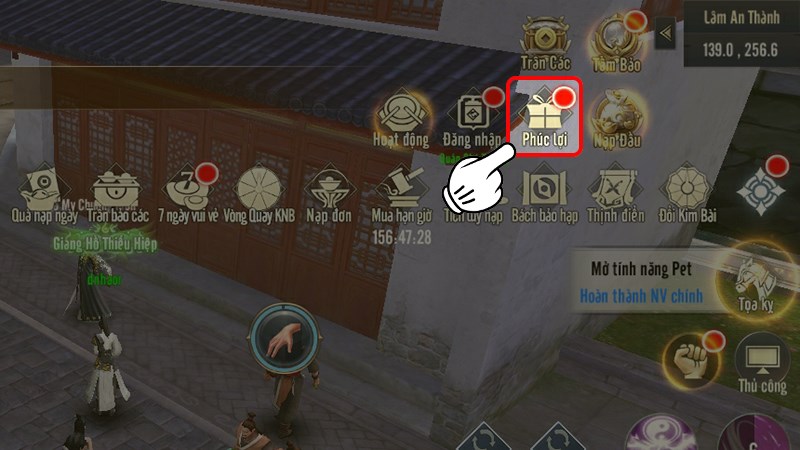 Chọn mục Ph&uacute;c lợi