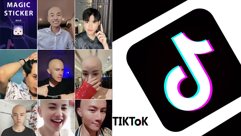C&aacute;ch quay video hiệu ứng đầu trọc với app TikTok