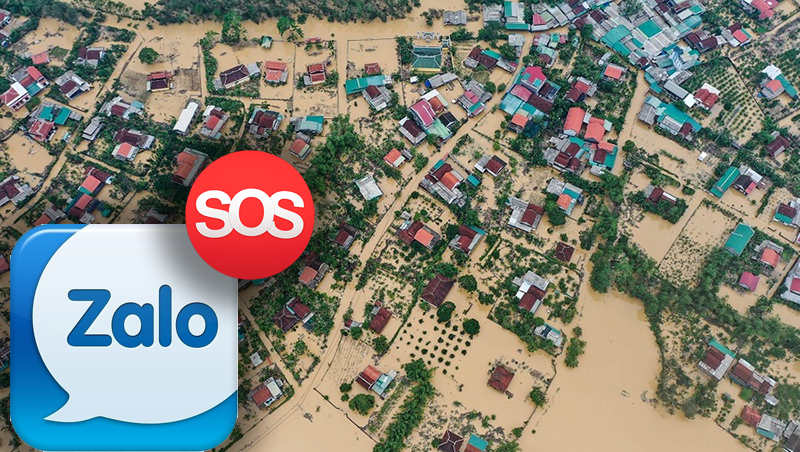 Cách gửi yêu cầu cứu trợ bão lũ với tính năng SOS từ Zalo