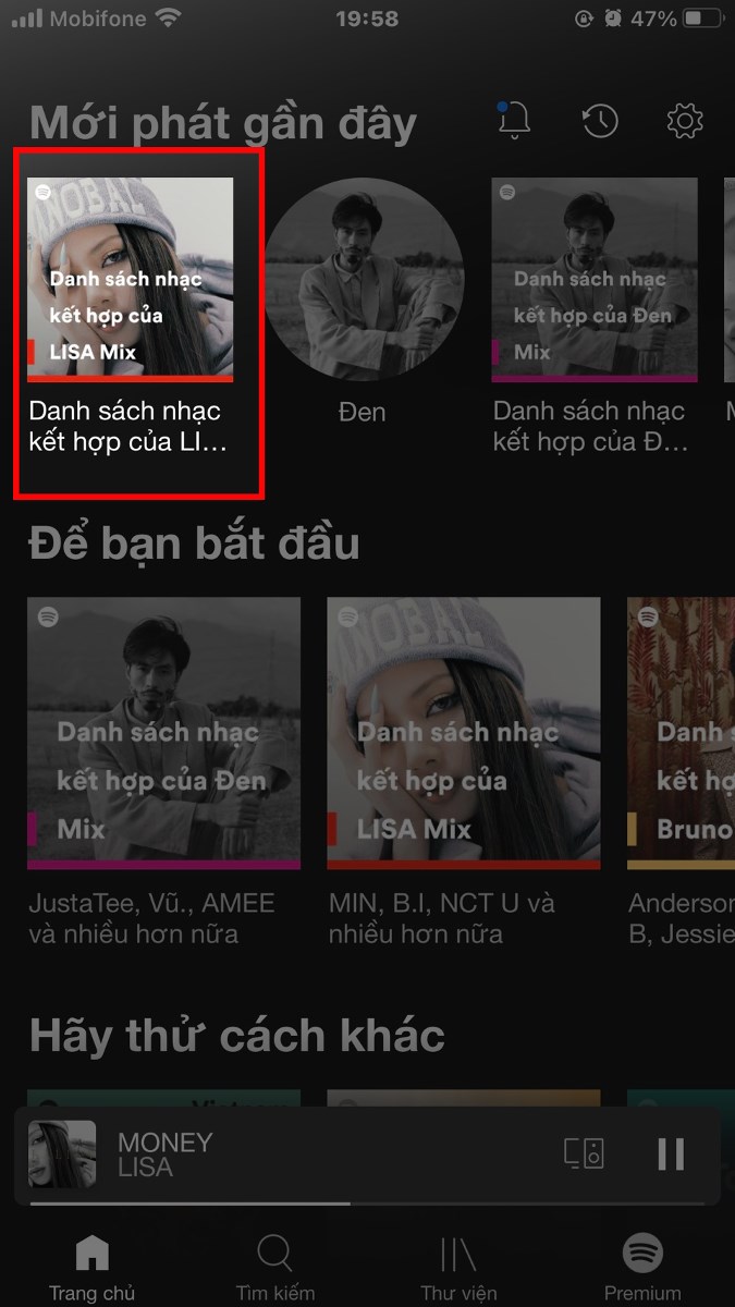 Nhấn v&agrave;o danh s&aacute;ch b&agrave;i h&aacute;t m&agrave; bạn th&iacute;ch