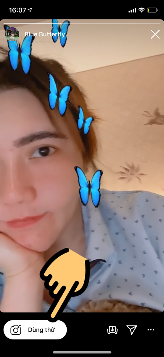 chọn mục D&ugrave;ng thử