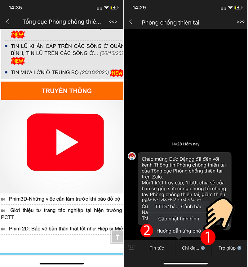 mục Hướng dẫn ứng phó mục Hướng dẫn ứng phó