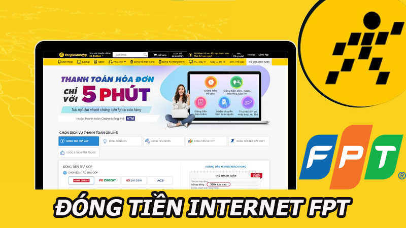 Cách tra cứu, đóng tiền internet FPT online trên TGDĐ đơn giản