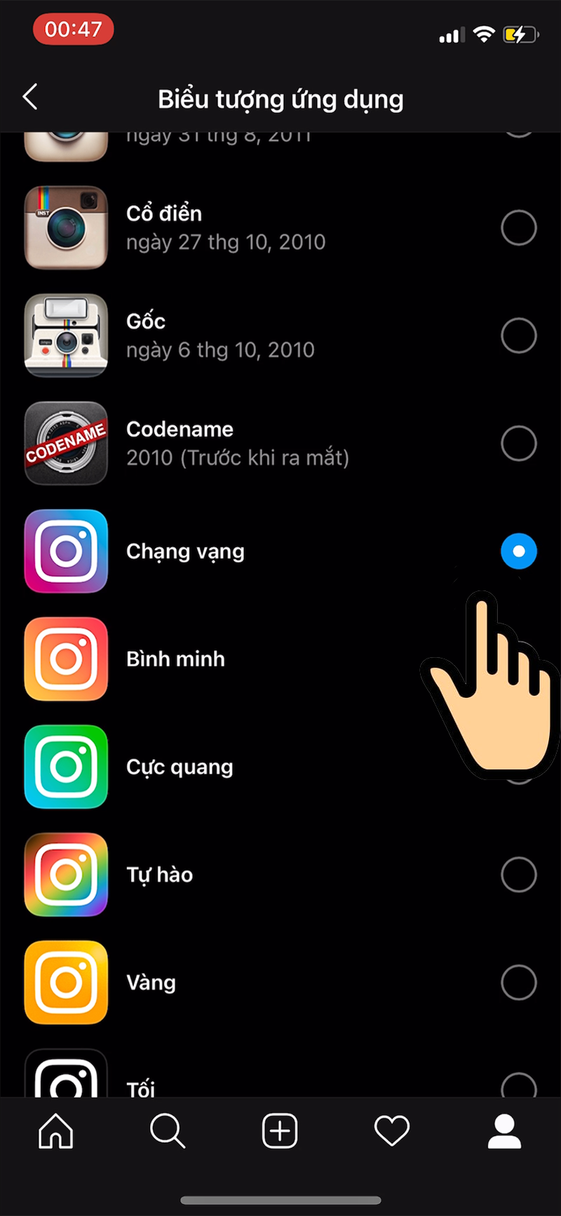 C&aacute;ch đổi biểu tượng icon Instagram sinh nhật 10 năm đang hot
