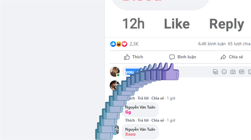 Hiệu ứng nút Like nhảy