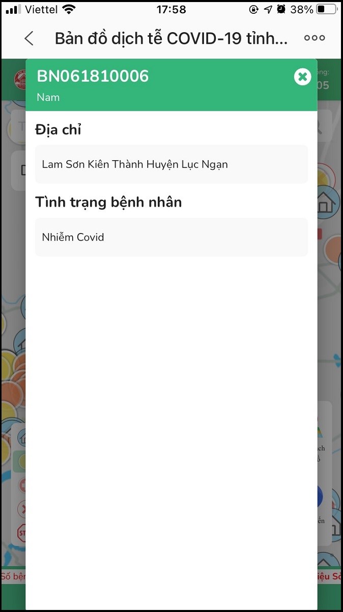 Thông tin, địa chỉ của người nhiễm Covid-19