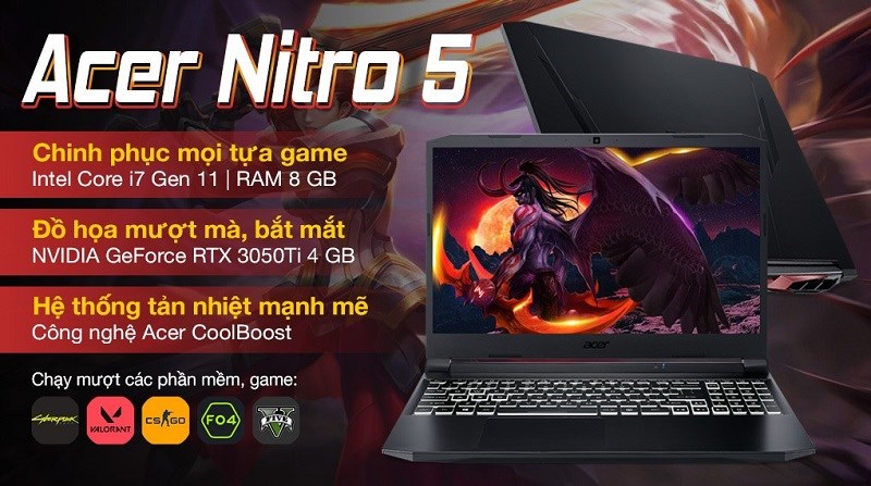 Laptop Acer Nitro 5 Gaming AN515 57 727J i7