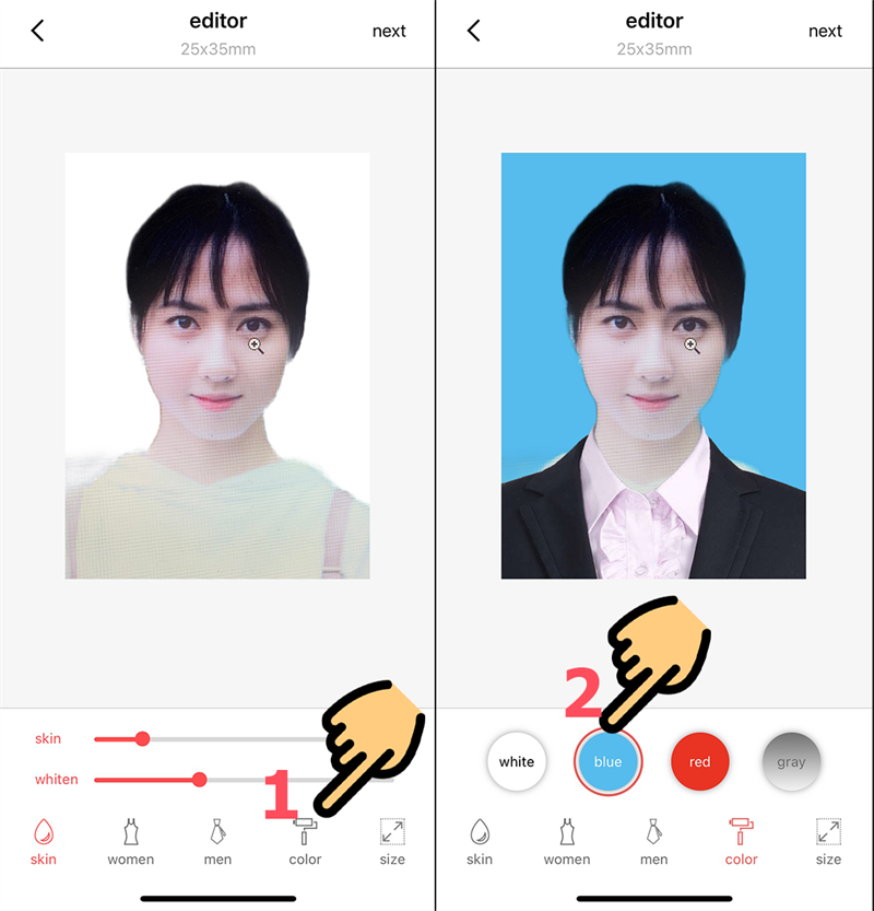 Chọn m&agrave;u ph&ocirc;ng nền, bạn nhấn Color