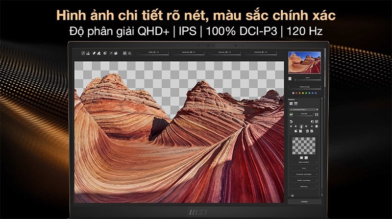 Màn hình chuẩn màu 100% DCI-P3 Màn hình chuẩn màu 100% DCI-P3