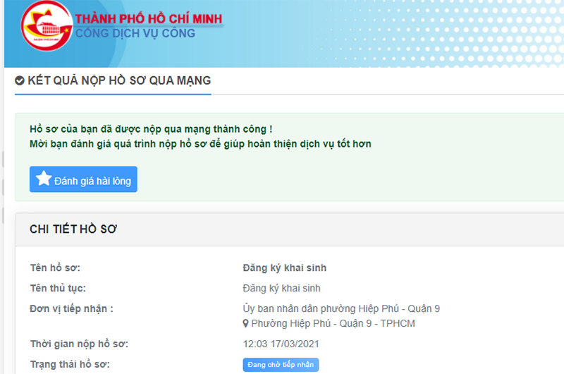 Th&ocirc;ng b&aacute;o bạn đ&atilde; khai b&aacute;o th&agrave;nh c&ocirc;ng 